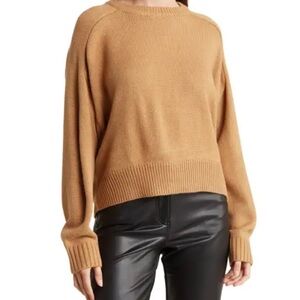 Elodie Camel Crew Neck Sweater- NWT-Size LARGE